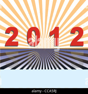 Happy new year 2012 vector illustration postcard Stock Photo - Alamy