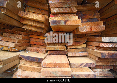 Stack of lumber  Stock Photo