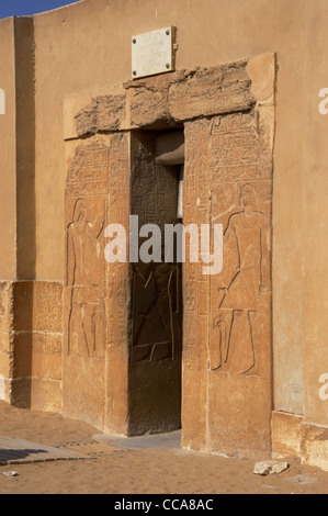 Mastaba of Mereruka. Priest of Pharaoh Teti. 6th Dynasty. Old Kingdom. Gateway. Saqqara. Egypt. Stock Photo