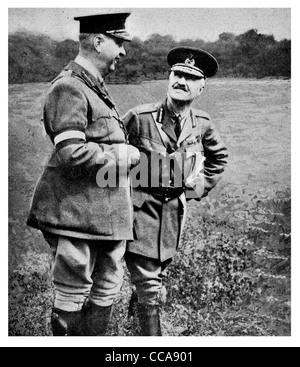 1917 General Henry Sinclair Horne 1st Baron Horne Canadian General Sir Arthur William Currie Stock Photo
