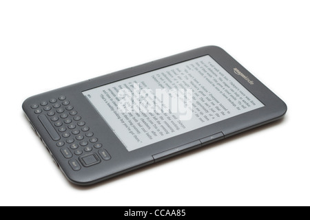 An Amazon Kindle ebook reader keyboard. QWERTY is in focus. This is the ...