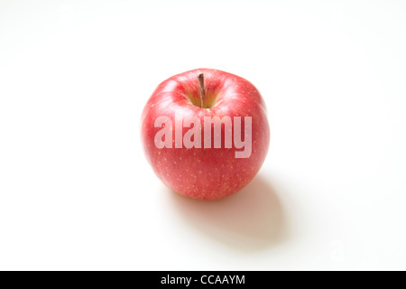 Single Red Jonagold Apple Stock Photo