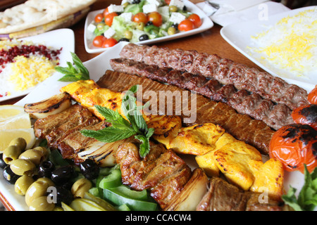 Middle eastern food selection Stock Photo