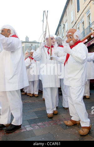 Carnaval de Limoux 2012 aude languedoc 11 photos of the worlds longest running carnaval Stock Photo