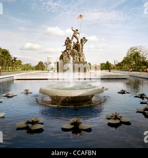 The National Monument in Kuala Lumpur in Malaysia in Far East Southeast Asia. War History Art Historical Travel Stock Photo