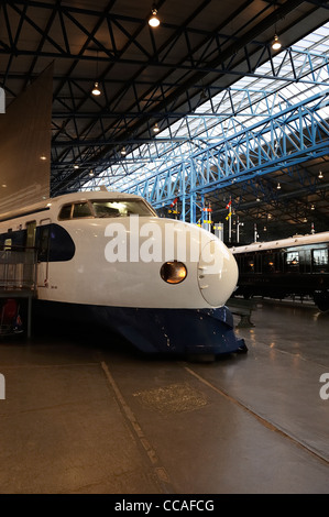 Shinkansen Leading Car 22-141, 'bullet train', built by West Japan Railways, 1976, withdrawn from service in October 2000 Stock Photo