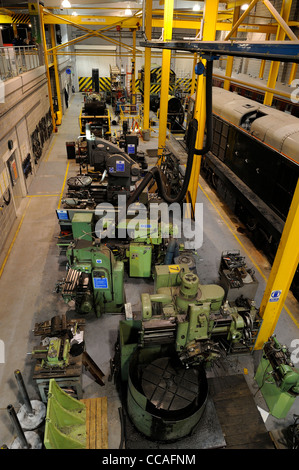 industrial engineering machinery railway workshop national railway museum york england uk Stock Photo