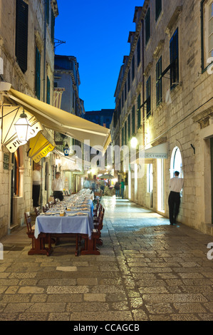 Waiters waiting for customers. Dubrovnik, Croatia Stock Photo