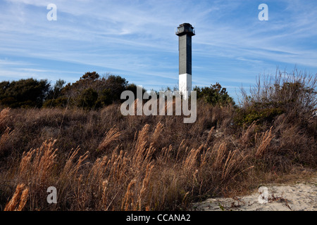 Charleston lighthouse located on Sullivan's Island in South Carolina Stock Photo