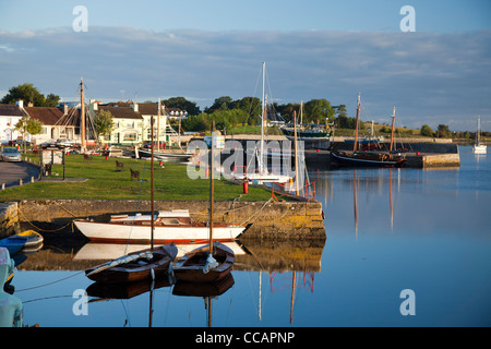 Morning reflections of Kinvara harbour, County Galway, Ireland. Stock Photo