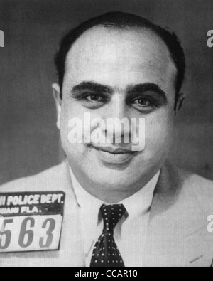 AL CAPONE  (1899-1947) Italian-American gangster in Miami Police photo of 1931 Stock Photo