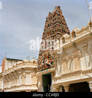 Hindu Sri Mahamariamman Temple in Chinatown in Kuala Lumpur in Malaysia in Far East Southeast Asia. Religion Religious Architecture Building Travel Stock Photo