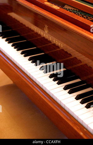 piano keys on a steinway piano Stock Photo