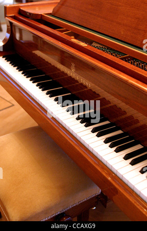 piano keys on a steinway piano Stock Photo