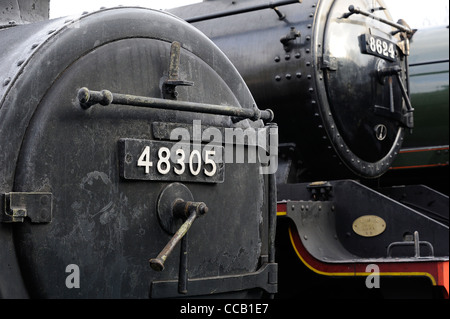 48305 William A. Stanier 8F steam locomotive cab Stock Photo - Alamy