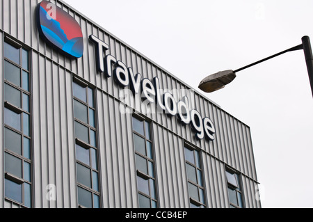 The new Travelodge hotel built on the site of the former Boddington's Brewery in Manchester. Construction completed in 2012. Stock Photo