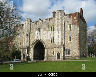 Gateway of former St Albans Abbey, Hertfordshire, UK. Stock Photo