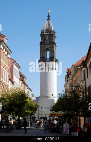 Tower Reichenturm in the old town of Bautzen. Stock Photo