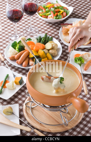 Cheese Fondue Stock Photo