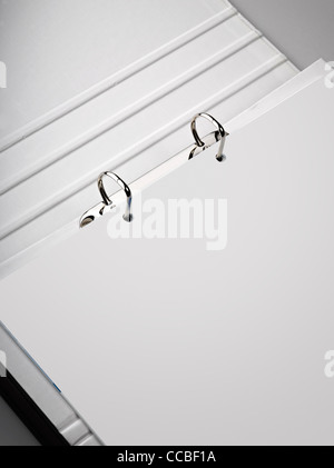 Binder with a blank sheet Stock Photo