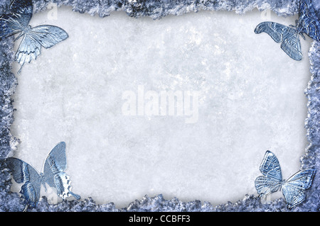 Winter theme background with frozen blue ice in it Stock Photo - Alamy