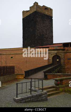 Cerna vez the Black tower the oldest part of the Chebsky Hrad the castle in Cheb (Eger) Western Bohemia Czech Republic Europe Stock Photo