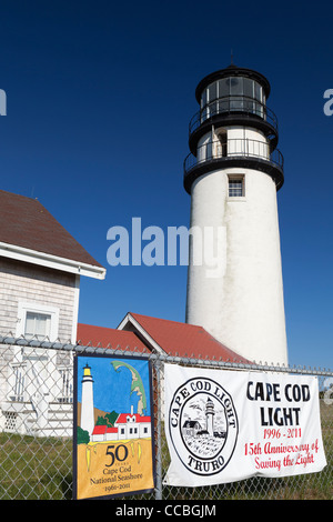 Highland Light (Cape Cod Light) Lighthouse Truro Cape Cod Massachusetts USA Stock Photo