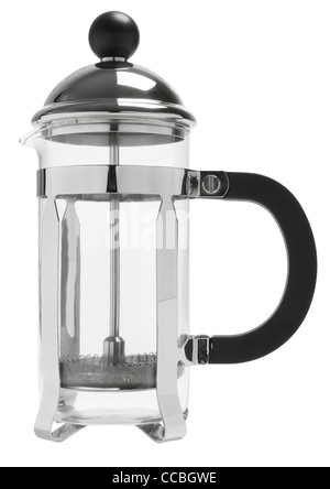 Cafetiere on white background Stock Photo