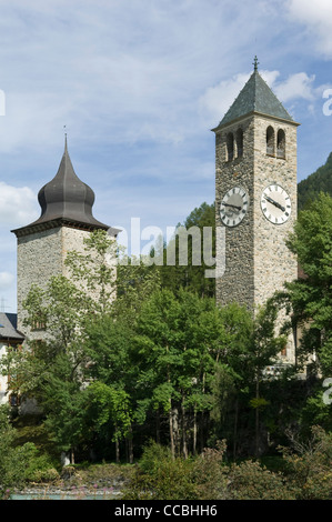 village partial view, susch, switzerland Stock Photo