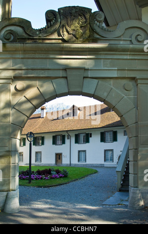 castle and convent, interlaken, switzerland Stock Photo