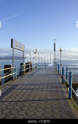The wharf of St. Archangel at the Trasimeno Lake. Umbria region, central Italy. Stock Photo
