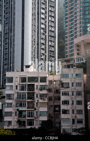 Apartments and office blocks in the Central business district of Hong Kong Hong Kong Island, SAR China Stock Photo