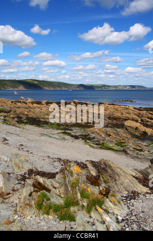 View from Hannafore Point towards Looe, Cornwall, United Kingdom Stock Photo