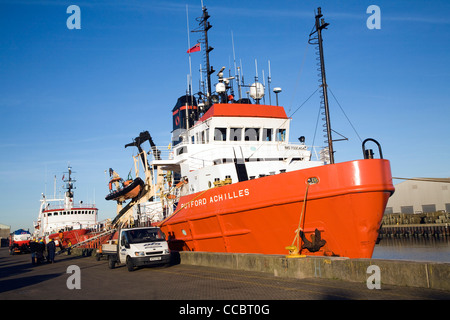 Putford Achilles North Sea offshore supply vessel, Great Yarmouth, Stock Photo