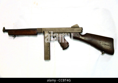 Thompson Model M1A1 1940 9mm submachine Stock Photo