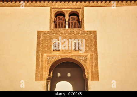 EUROPE, SPAIN, Granada, Al Hambra Palace, Moorish arch Stock Photo