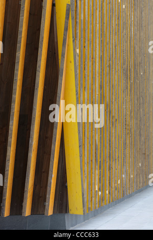 Vennesla Library(under construction), Helen & Hard, Vennesla Norway, 2011, Detail of north elevation at ground level Stock Photo