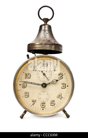 Antique bedside alarm clock, made in Wurttemberg, Germany Stock Photo