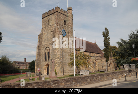 The Saint Mary The Virgin church in Battle, East Sussex, UK. Stock Photo