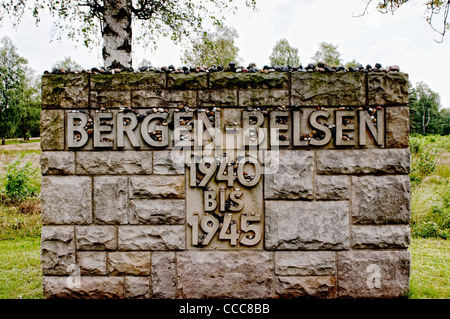 Konzentrationslager Bergen-Belsen; Concentration Camp Bergen-Belsen Stock Photo