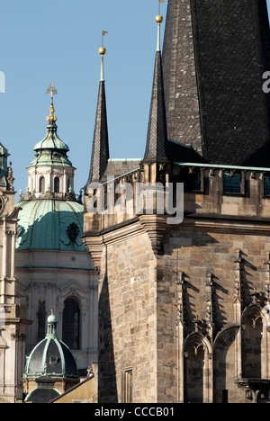 Architectural details from Charles Bridge, Prague, Czech republic Stock Photo