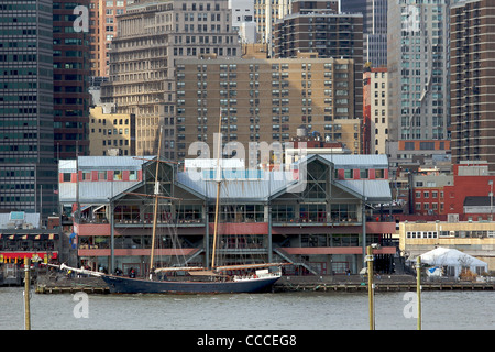 Pier 17, South Street Seaport, Manhattan, New York city Stock Photo