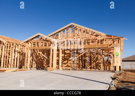 New family home under construction - USA Stock Photo