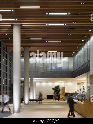 Office Entrance Lobby To Watermark Place, Occupied By Nomura. Architecture By Fletcher Priest And Lighting Design By Waterman Stock Photo