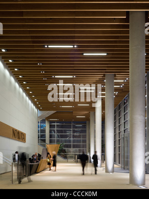 Office Entrance Lobby To Watermark Place, Occupied By Nomura. Architecture By Fletcher Priest And Lighting Design By Waterman Stock Photo