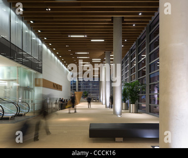 Office Entrance Lobby To Watermark Place, Occupied By Nomura. Architecture By Fletcher Priest And Lighting Design By Waterman Stock Photo