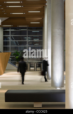 Office Entrance Lobby To Watermark Place, Occupied By Nomura. Architecture By Fletcher Priest And Lighting Design By Waterman Stock Photo