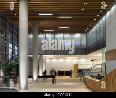 Office Entrance Lobby To Watermark Place, Occupied By Nomura. Architecture By Fletcher Priest And Lighting Design By Waterman Stock Photo