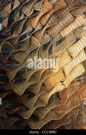 Spain''S Pavilion Is Made Of Wicker On The Exterior. It Features A Giant Animated Baby Installation.It Is Built By Miralles Stock Photo