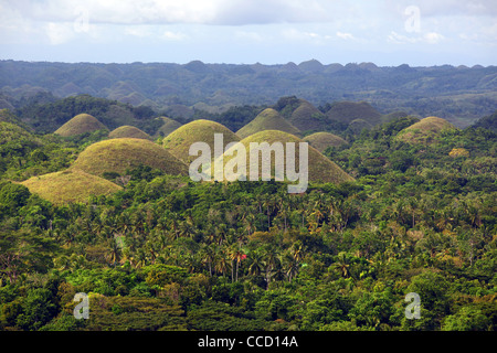Chocolate Hills national park in Bohol. Carmen, Bohol, Central Visayas, Philippines, South-East Asia, Asia Stock Photo